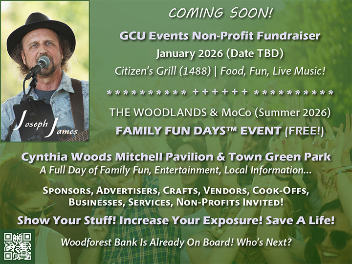 GCU Events Non-Profit Fundraiser & FAMILY FUN DAYS EVENT in the Woodlands, Texas 2026